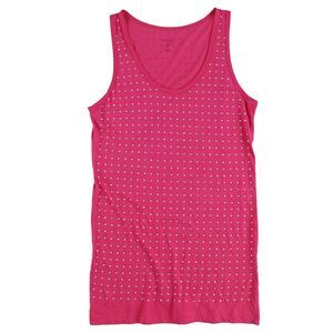 WESSEX Womens Beaded Tank Top, Pink, NWT